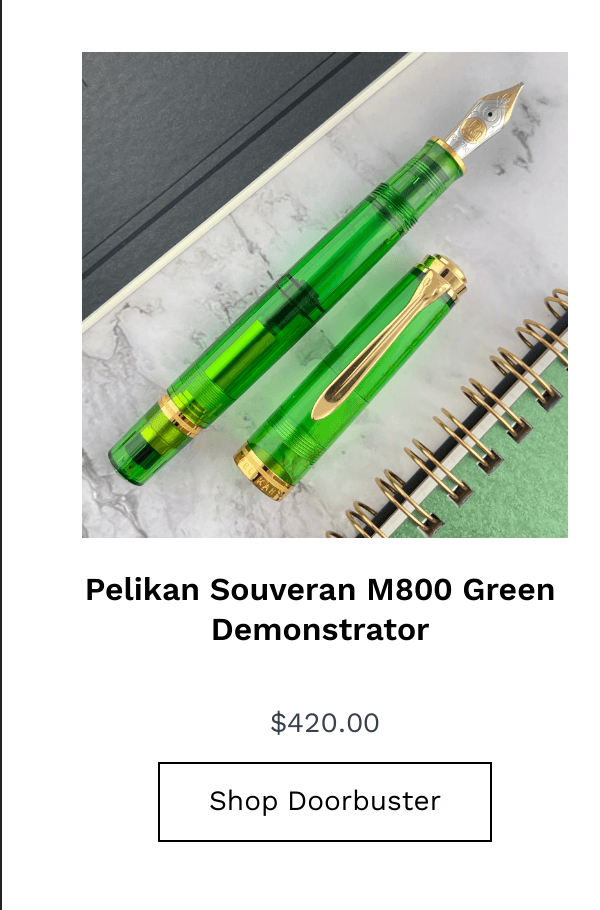 List of products:  Zebra CLiCKART Retractable Marker Pens Zebra Mildliner Desk Collection Montegrappa Elmo 01  Delta Duna Regal Skies Pelikan Souveran M800 Green Demonstrator  Caran dAche 849 Claim Your Style Ballpoint Pen Ferris Wheel Press Diplomat Aero Esterbrook Estie Fountain Pen - Nouveau Blue (Bundle Set) (Doorbuster) Esterbrook Estie Fountain Pen - Quirky Leaf (Bundle Set) (Doorbuster) Esterbrook Estie Fountain Pen - Funky Lake (Bundle Set) (Doorbuster) Esterbrook Estie Fountain Pen - Incredible Rock (Bundle Set) (Doorbuster) Laban 325 Platinum #3776 Century  Pelikan M205 Rose Quartz S.T. Dupont Defi Millennium  Monteverde Ritma  Conklin Duragraph